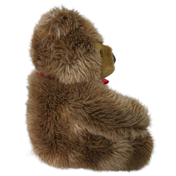 Brown Teddy Bear Valentines Day Christmas Red Bow Plush Stuffed Animal 9" - Picture 2 of 6